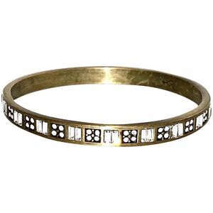 Silpada KR Swarovski crystals bangle brass bracelet